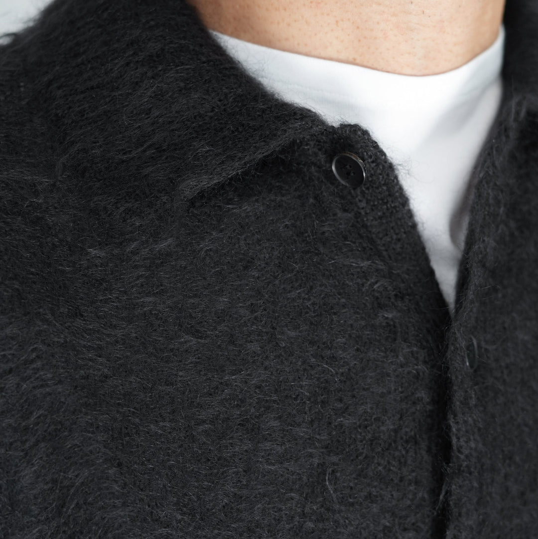 25AW】AURALEE BRUSHED SUPER KID MOHAIR KNIT POLO 