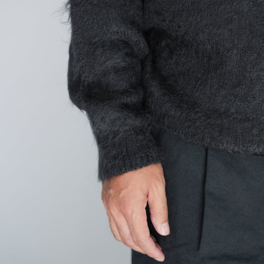 25AW】AURALEE BRUSHED SUPER KID MOHAIR KNIT POLO 