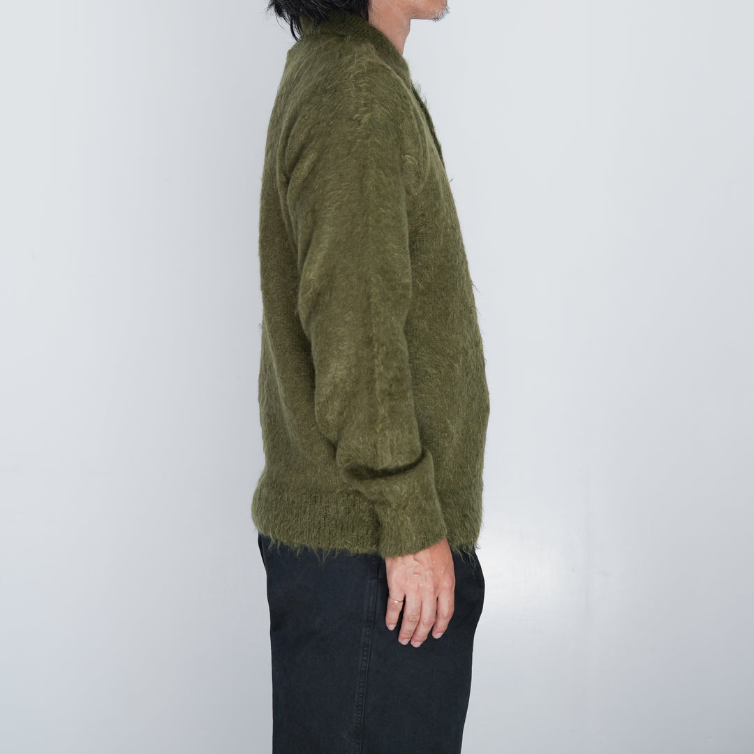 25AW】AURALEE BRUSHED SUPER KID MOHAIR KNIT POLO 