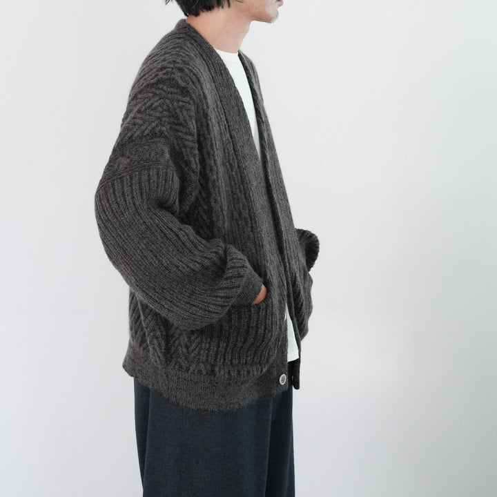25AW】YASHIKI Sekkei Mohair Cardigan 