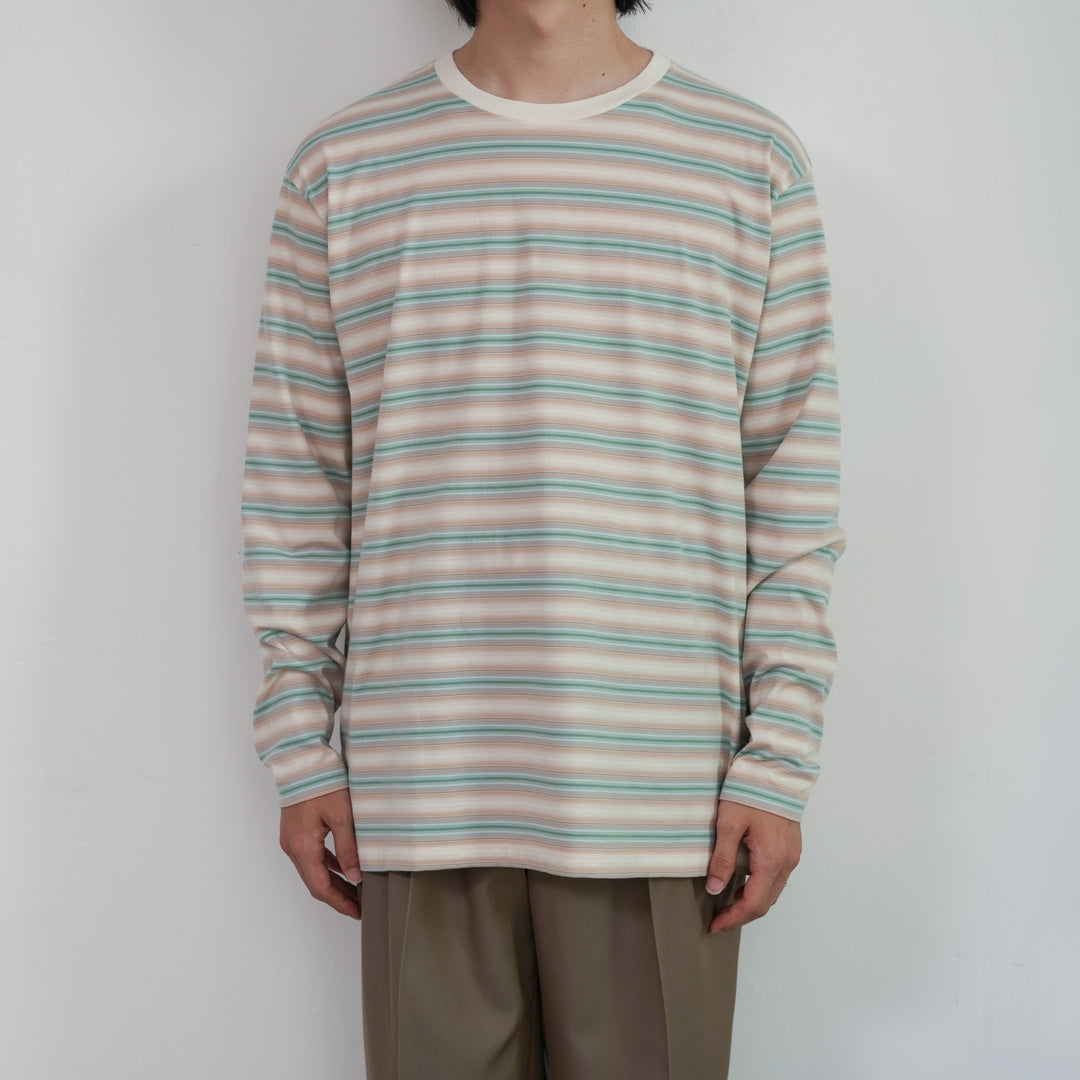 25AW】AURALEE GRADIENT STRIPE JERSEY L/S TEE