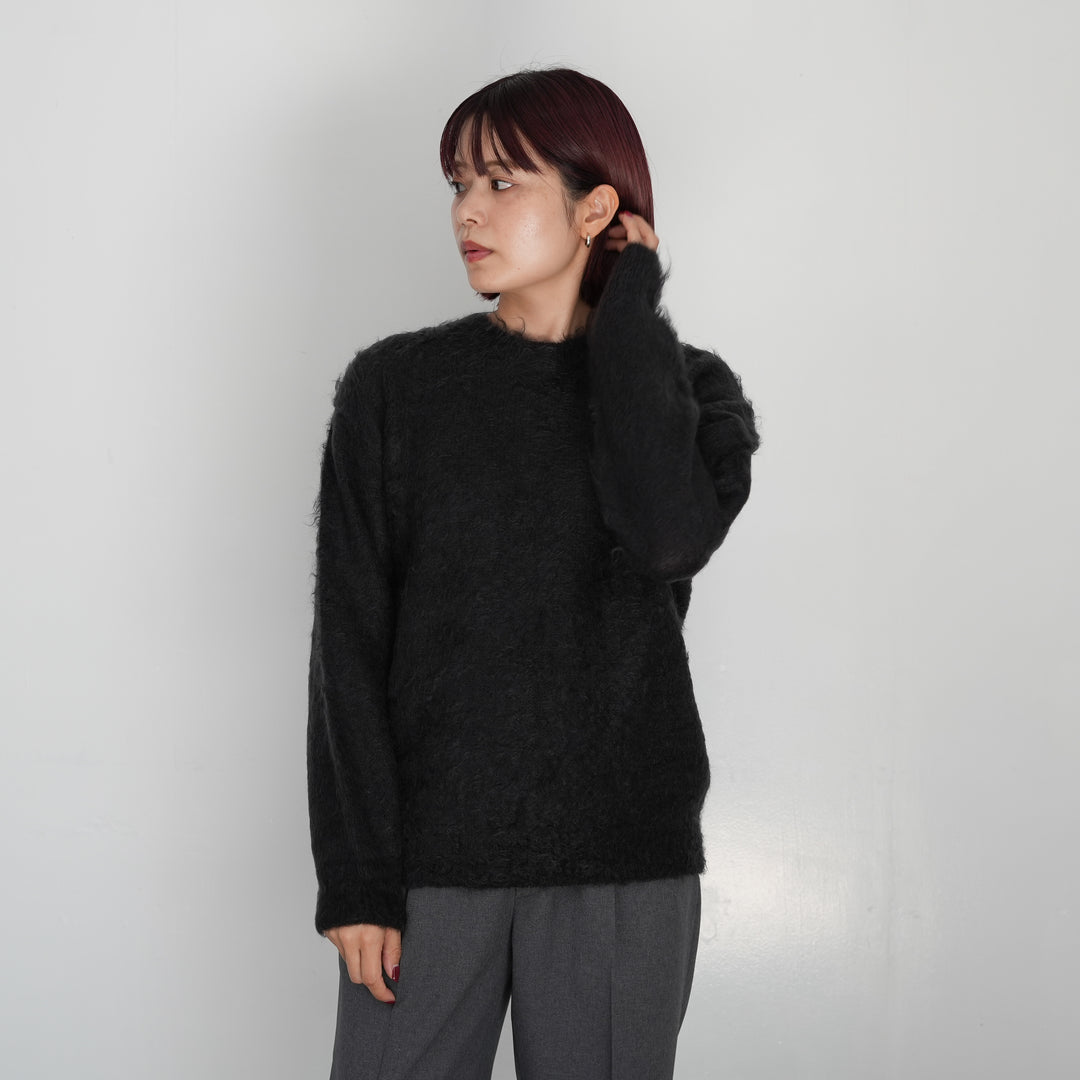 AURALEE BRUSHED SUPER KID MOHAIR KNIT 黒4 Auralee Brushed Super