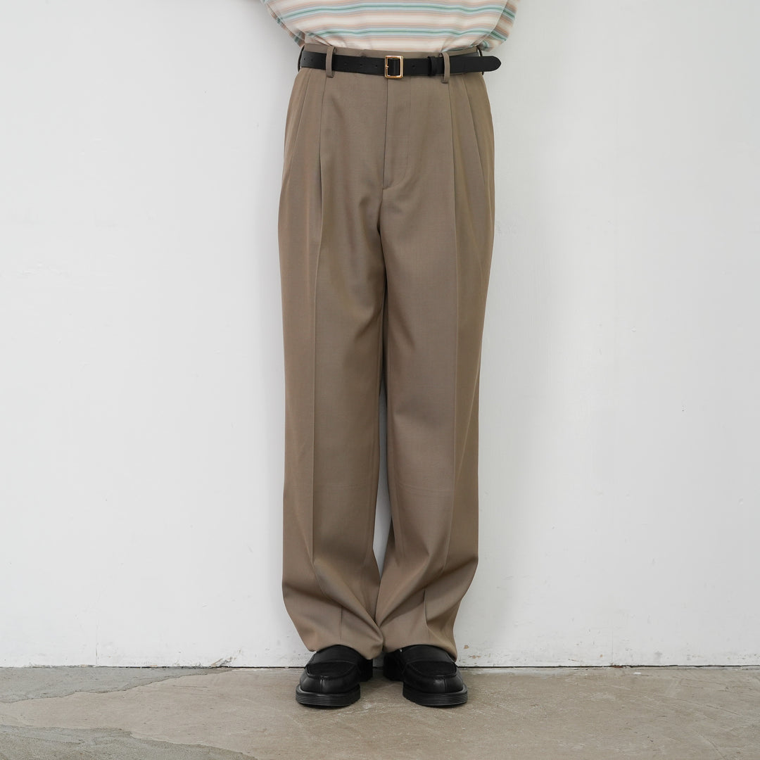25AW】AURALEE LIGHT WOOL MAX GABARDINE TWO-TUCK SLACKS