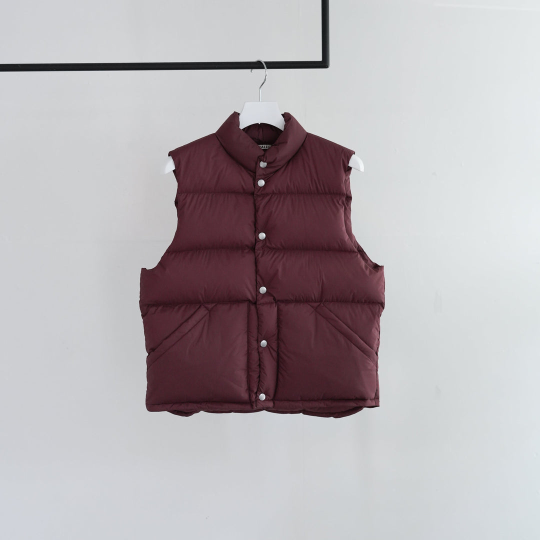 25AW】AURALEE SUPER LIGHT NYLON RIPSTOP DOWN VEST 