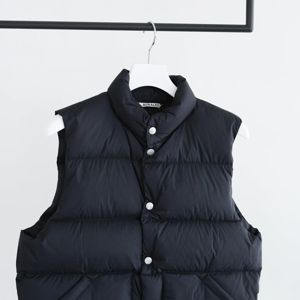 25AW】AURALEE SUPER LIGHT NYLON RIPSTOP DOWN VEST 