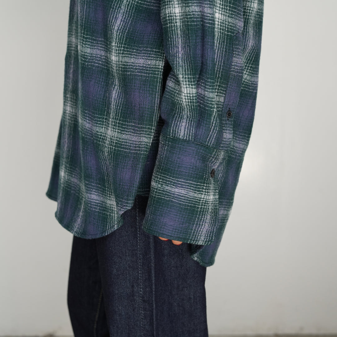 【新品未使用】25AW AURALEE WOOL FLANNEL SHIRT 0 25AW】AURALEE AIRY WOOL CHECK SHIRT 