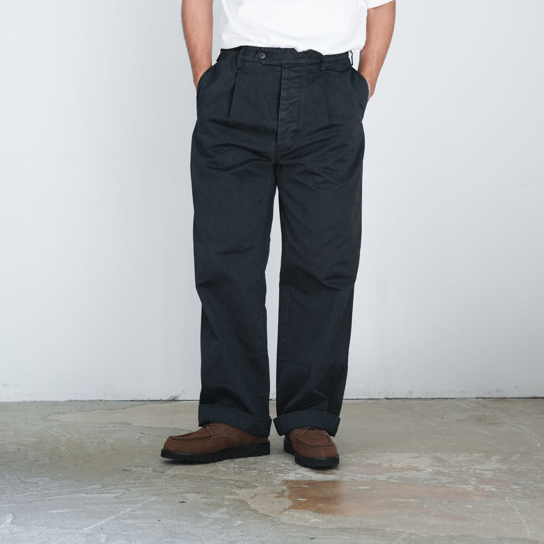 25AW】AURALEE PRODUCT DYED FINX CHINO ONE-TUCK PANTS 