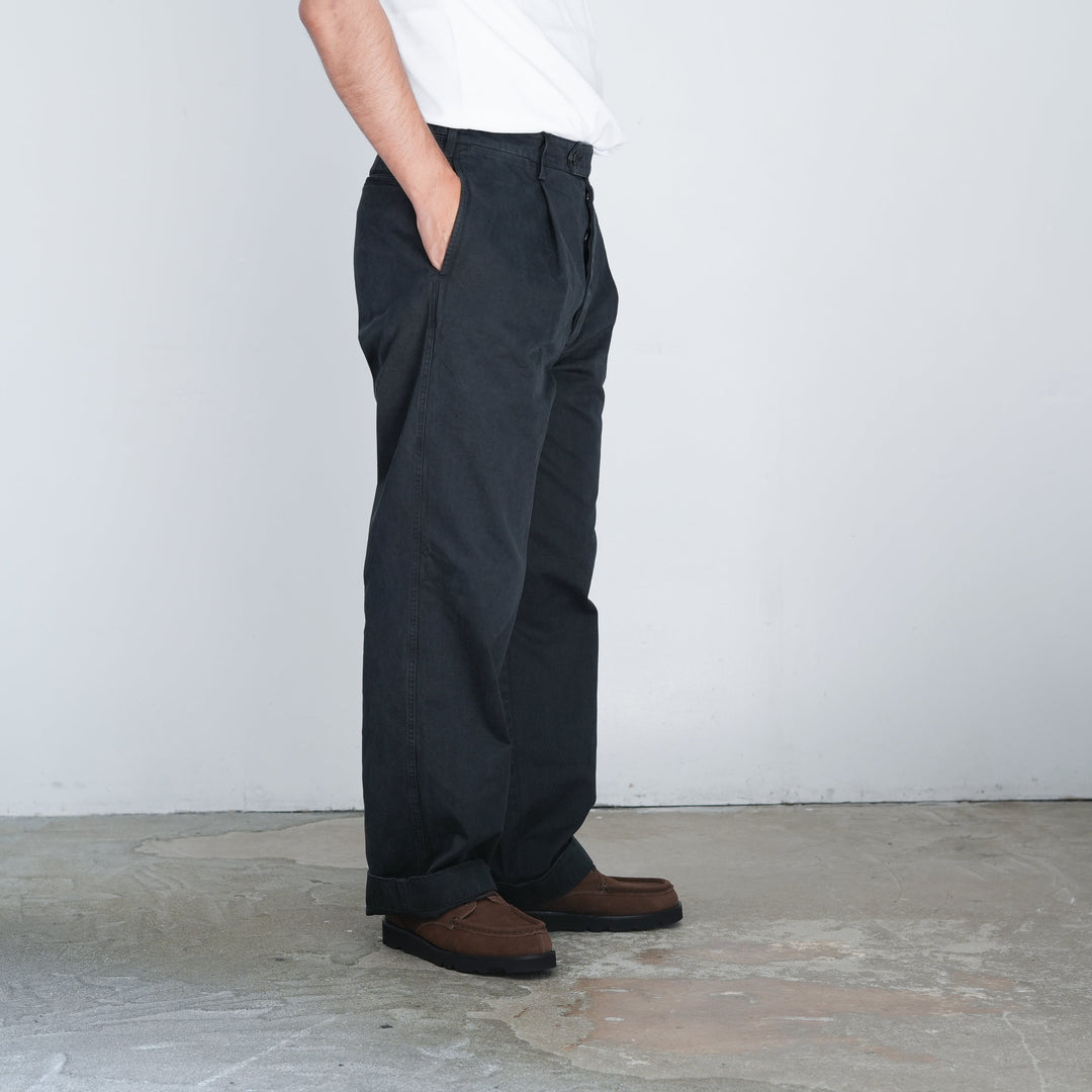 25AW】AURALEE PRODUCT DYED FINX CHINO ONE-TUCK PANTS 