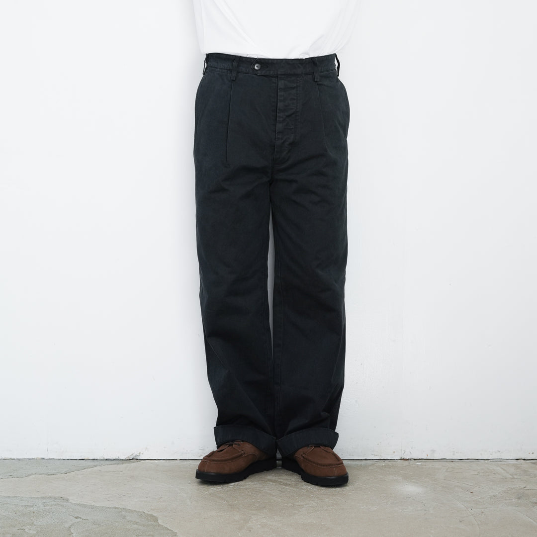 25AW】AURALEE PRODUCT DYED FINX CHINO ONE-TUCK PANTS 