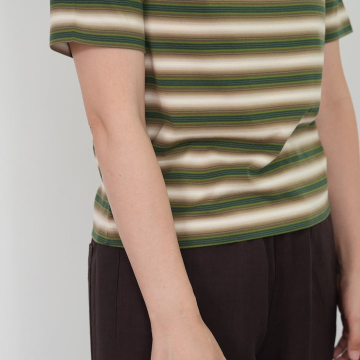 25AW】AURALEE GRADIENT STRIPE JERSEY TEE 
