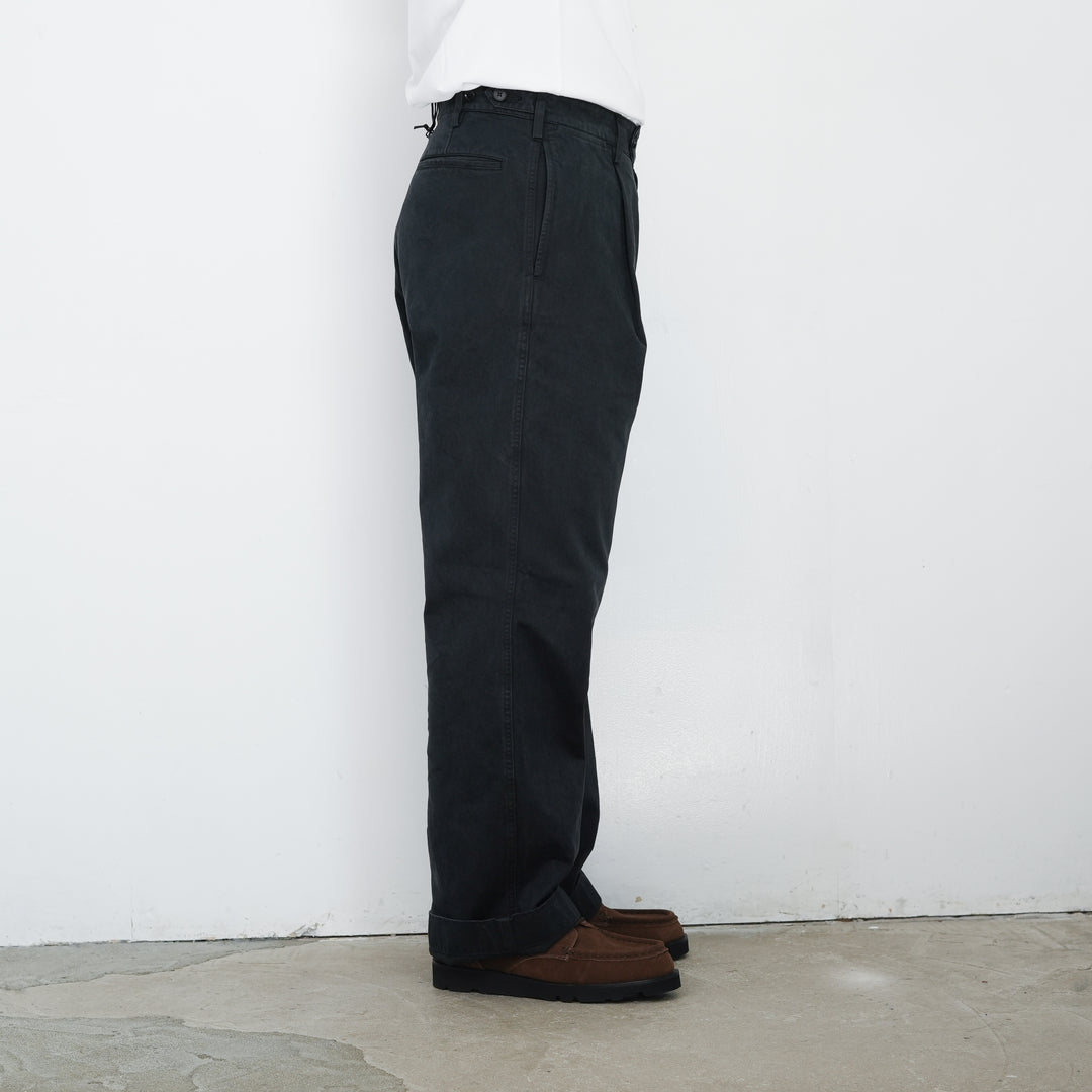 25AW】AURALEE PRODUCT DYED FINX CHINO ONE-TUCK PANTS 