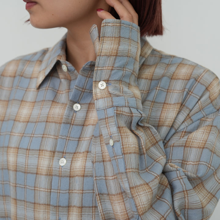 トップス AURALEE 25AW AIRY WOOL CHECK SHIRT 25AW AURALEE AIRY WOOL CHECK SHIRT / A25AS01WN*SL#GH - ARTHUR