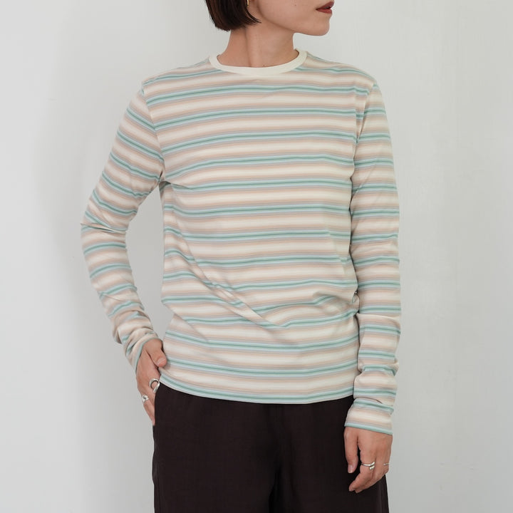25AW】AURALEE GRADIENT STRIPE JERSEY L/S TEE 