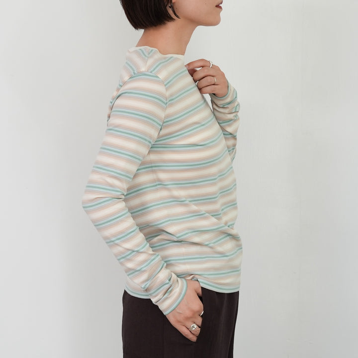 25AW】AURALEE GRADIENT STRIPE JERSEY L/S TEE 