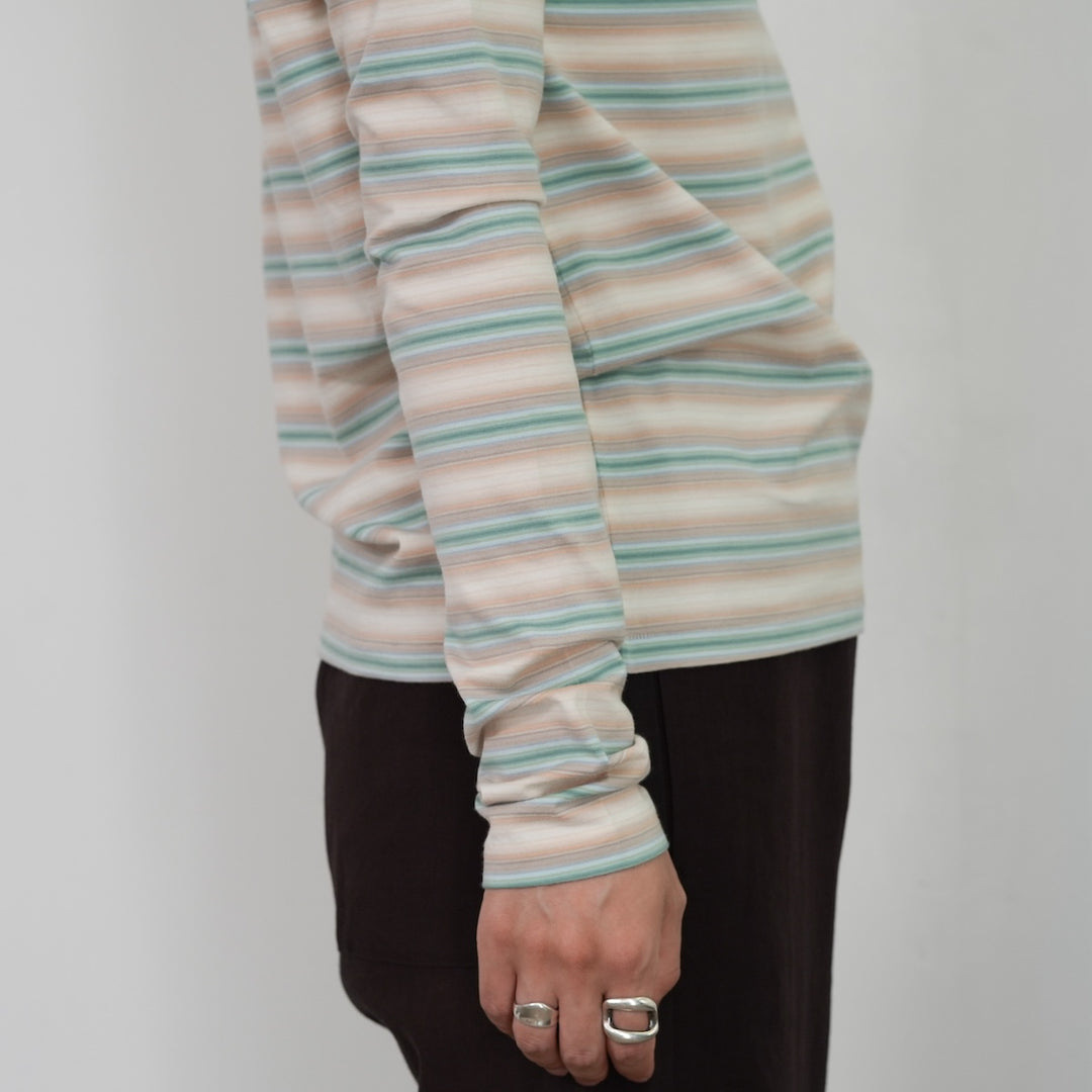 トップス AURALEE 25AW GRADIENT STRIPE JERSEY TEE 25AW】AURALEE GRADIENT STRIPE JERSEY TEE 