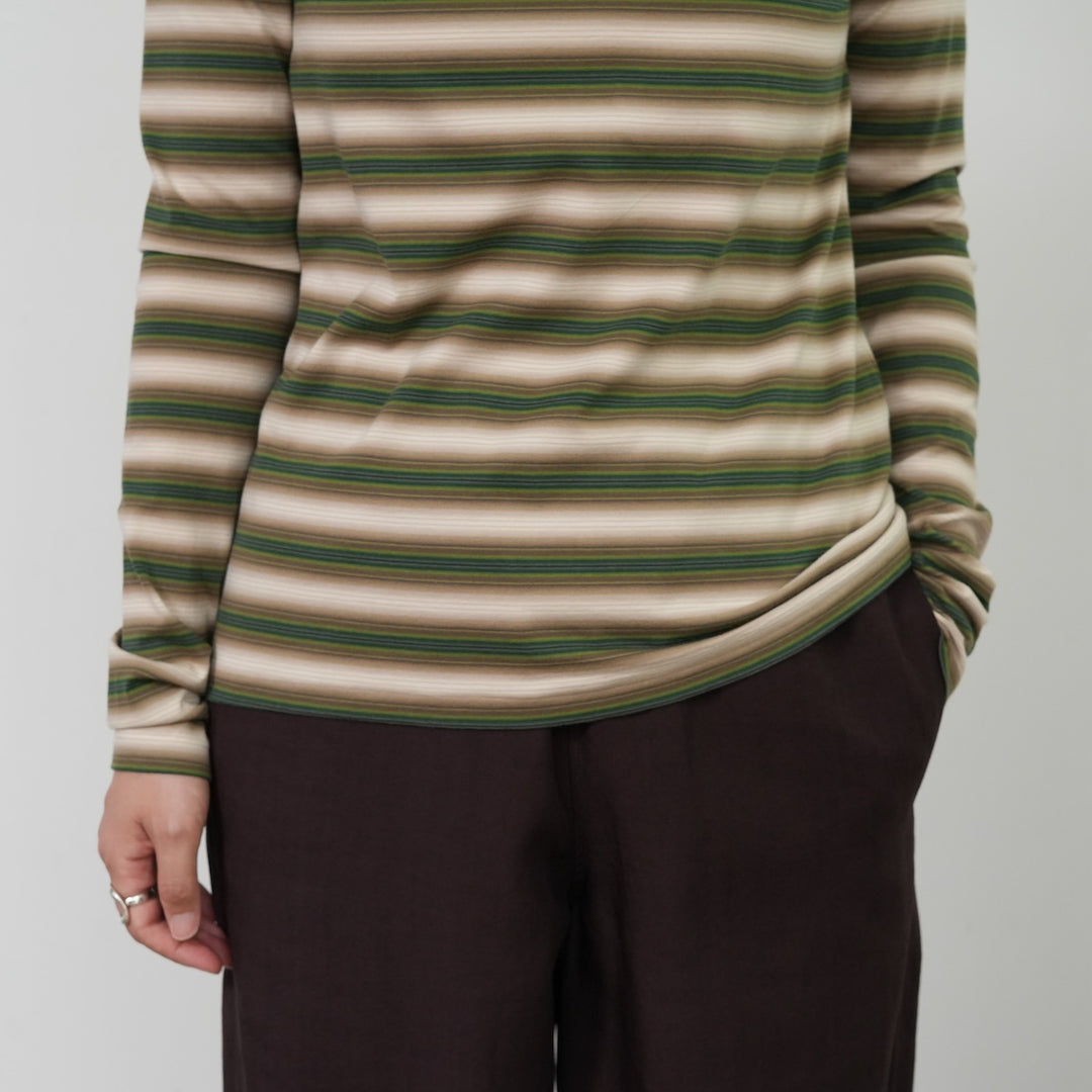 25AW】AURALEE GRADIENT STRIPE JERSEY L/S TEE 