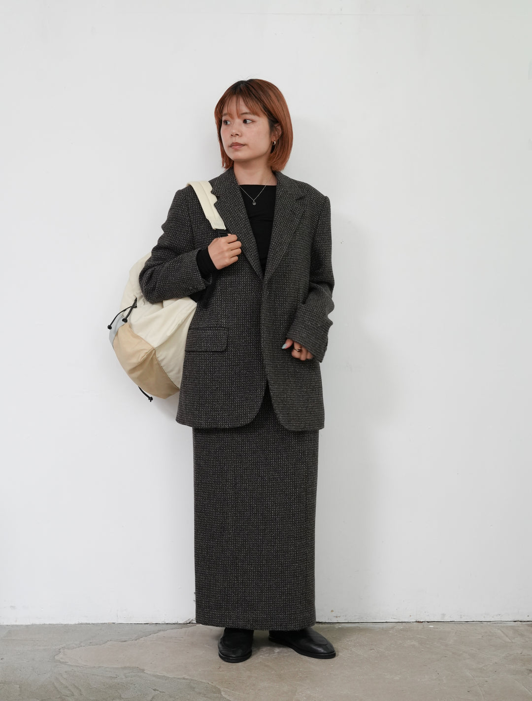 AURALEE 25aw ウールシルクツイードスラックス AURALEE(オーラリー) ALPACA WOOL SILK TWEED SLACKS / アルパカウール