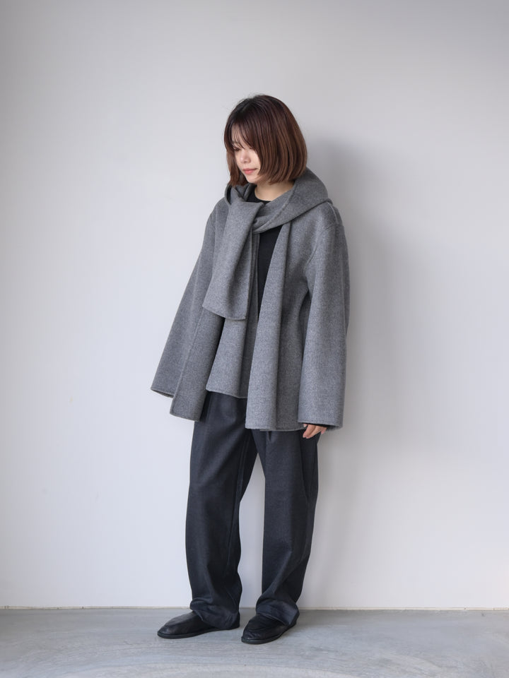 美品▲yleveイレーヴ//ウール100 4Bダブルジャケット▲グレー YLEVE(イレーヴ)｜SUPER 100'S ウール ダブル クロス ブルゾン/グレー