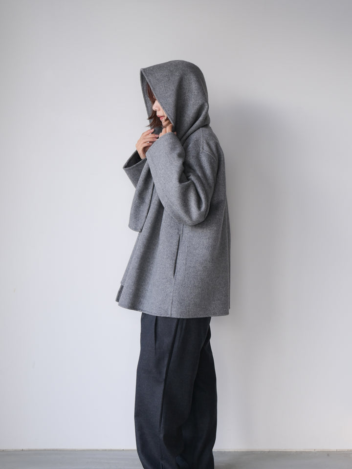 美品▲yleveイレーヴ//ウール100 4Bダブルジャケット▲グレー YLEVE(イレーヴ)｜SUPER 100'S ウール ダブル クロス ブルゾン/グレー