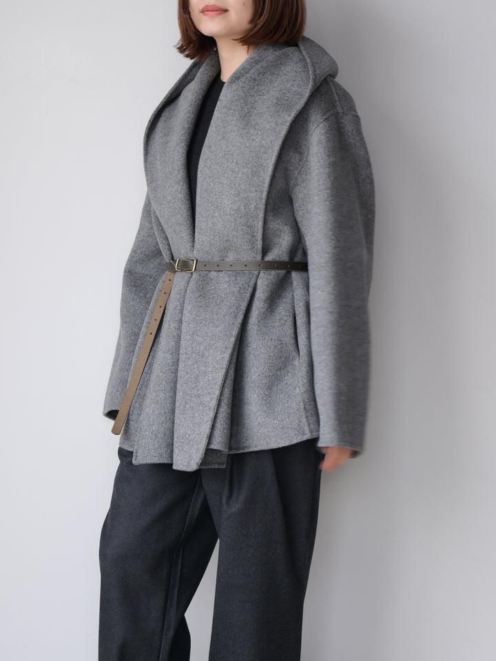 25AW】YLÈVE SUPER 100`S WOOL DOUBLE CLOTH HOODED COAT 