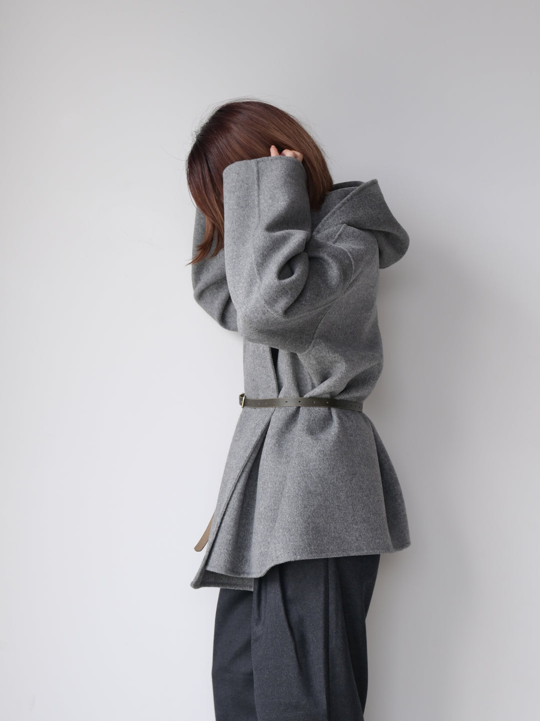 25AW】YLÈVE SUPER 100`S WOOL DOUBLE CLOTH HOODED COAT 