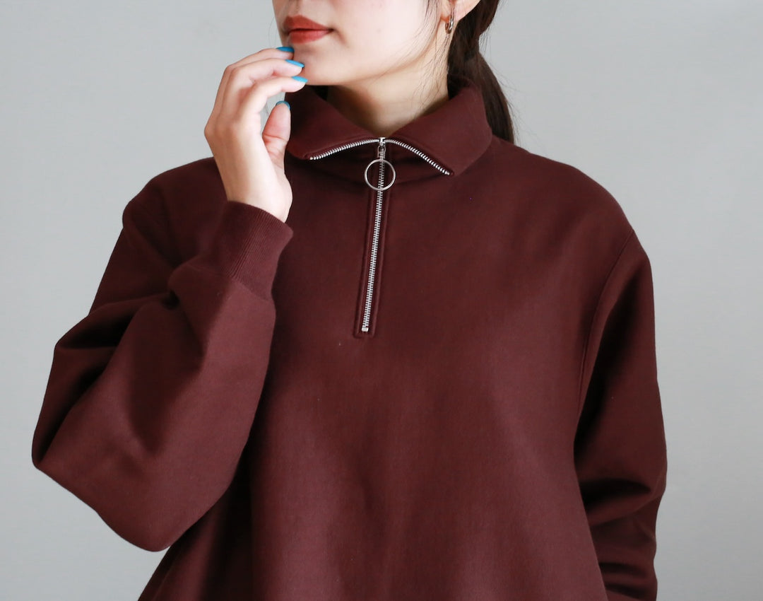 24AW】PHEENY Athletic fleece half zip P/O 