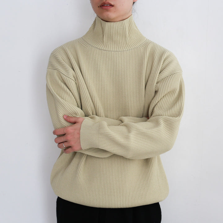 24AW】 AURALEE SUPER FINE WOOL RIB KNIT TURTLE