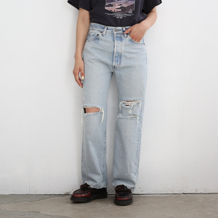 週末値下げNEWYORKER DENIM PANTS (DAMAGED) 34 Shinzone｜ニューヨーカー ダメージ デニム パンツ “NEW YORKER DENIM