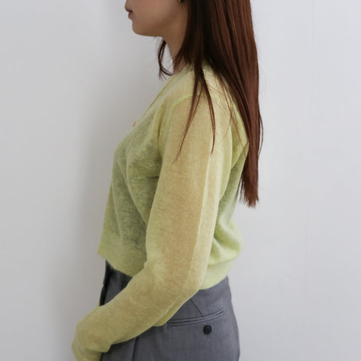 25SS】AURALEE KID MOHAIR SHEER KNIT CARDIGAN 
