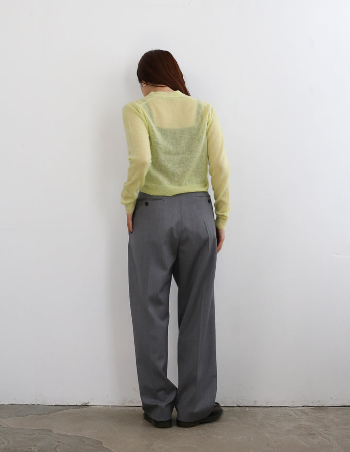 AURALEE KID MOHAIR SHEER KNIT CARDIGAN 