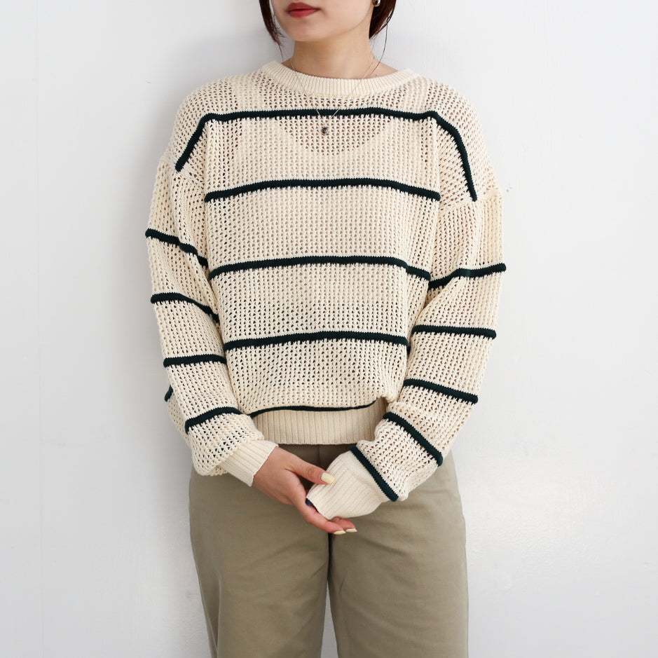 トップス THE SHINZONE C/LI MESH STRIPED KNIT C/LI MESH STRIPED KNIT – Shinzone