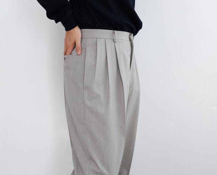 25ss YLÈVE WOOL CHAMBRAY TROUSERS イレーヴ YLÈVE WOOL CHAMBRAY TROUSERS 