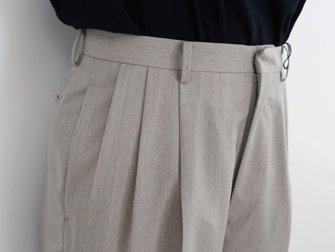 25ss YLÈVE WOOL CHAMBRAY TROUSERS イレーヴ YLÈVE WOOL CHAMBRAY TROUSERS 