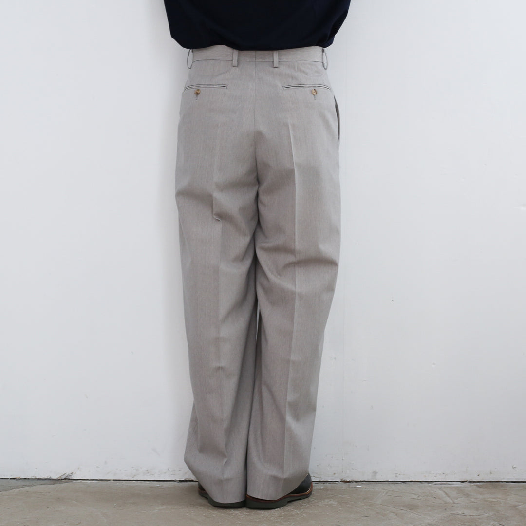 YLÈVE WOOL CHAMBRAY TROUSERS 