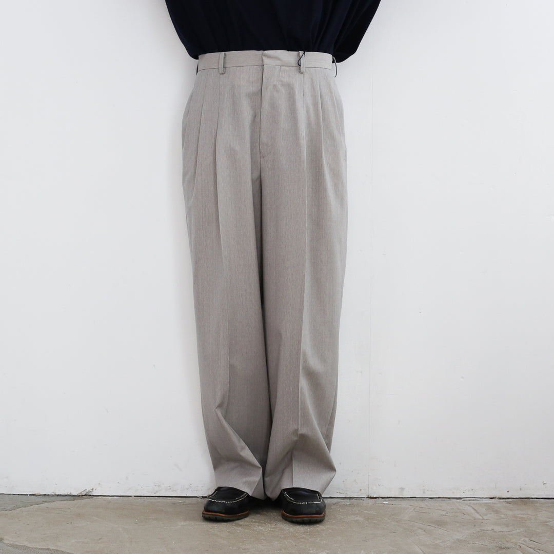 YLÈVE WOOL CHAMBRAY TROUSERS 