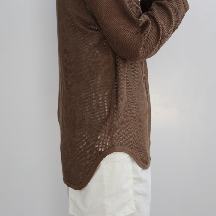 25SS】PHEENY Basket mesh lace up long sleeve 25SS】PHEENY Basket mesh lace up long sleeve