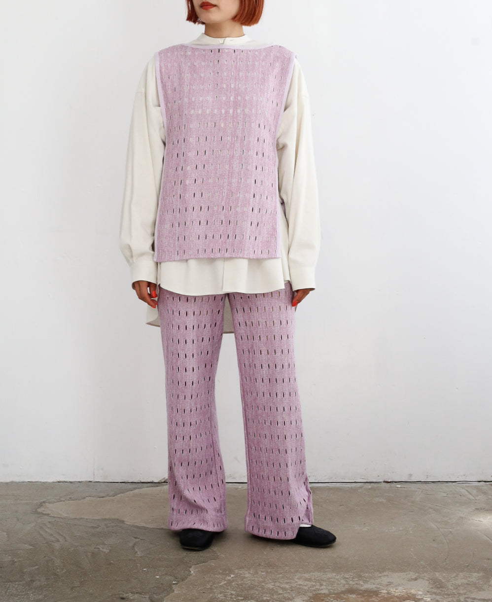 25SS】PHEENY Hole Russell side ribbon vest 