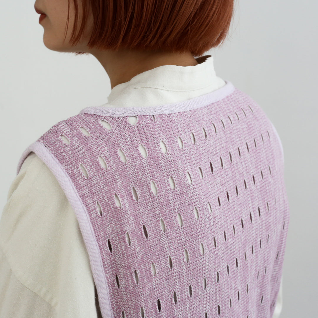 25SS】PHEENY Hole Russell side ribbon vest 