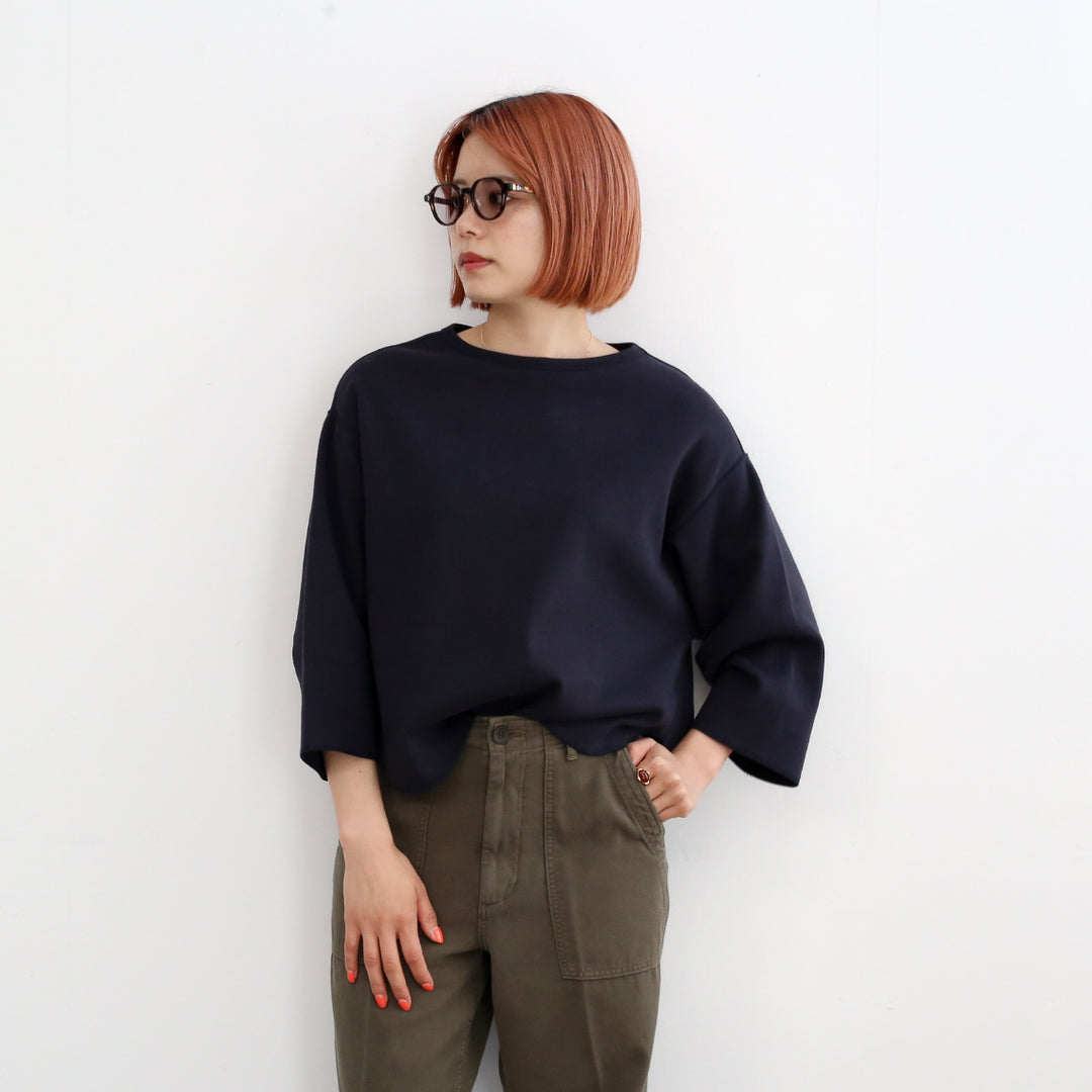 超美品｜完売品 ランダムリブカットソー size2 navy mimigrant リブカットソー ラウンドネック tp015-0001 きれいめ 30代