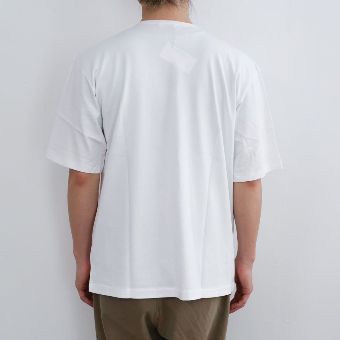AURALEE LUSTER PLAITING BOAT NECK TEE 