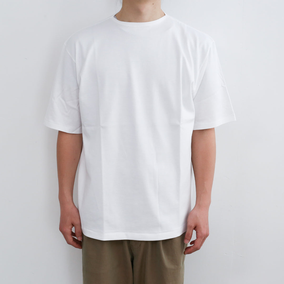 AURALEE LUSTER PLAITING BOAT NECK TEE 
