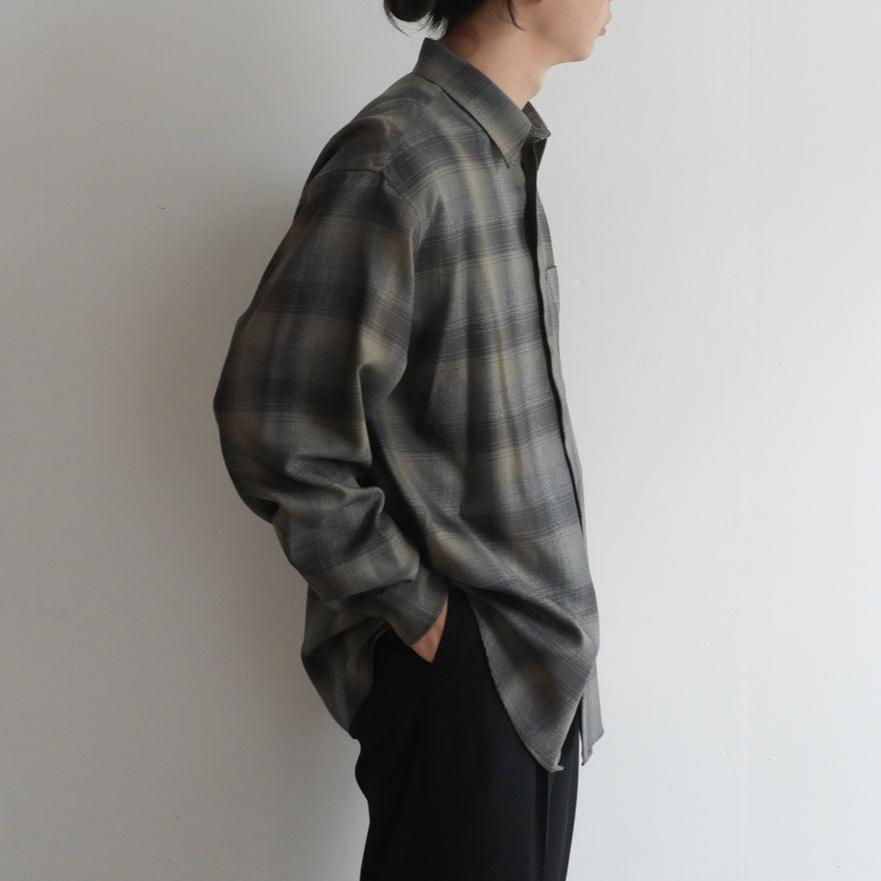 【24AW】AURALEE SUPER LIGHT WOOL CHECK SHIRT 