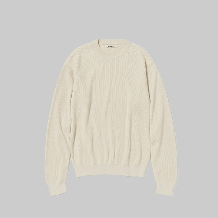 【24SS】AURALEE SUPER HARD TWIST RIB KNIT P/O 