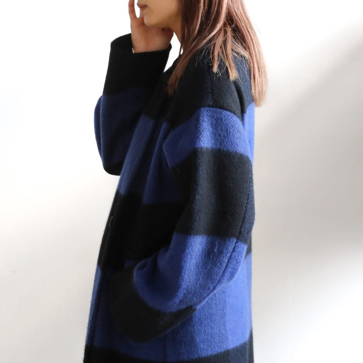 PHEENY Big block check gown coat 